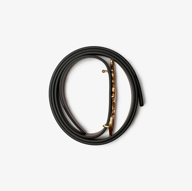 Reversible Leather Signature Belt in Black/hazel - Women | Burberry® Official