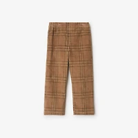 Check Corduroy Trousers in Archive beige | Burberry® Official
