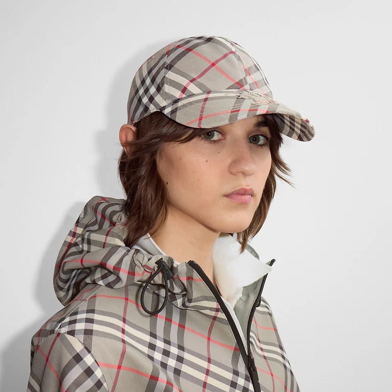 Check EKD Baseball Cap in Mauve grey - Men | Burberry® Official