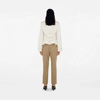 Wool Tailored Trousers in Puddle - Women | Burberry® Official