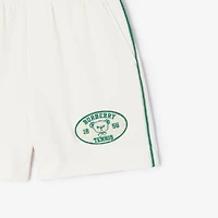 Tennis Bear Cotton Shorts in Chalk white | Burberry® Official