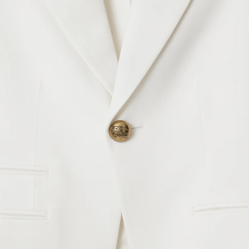 Wool Tailored Jacket in Cool alabaster - Women | Burberry® Official