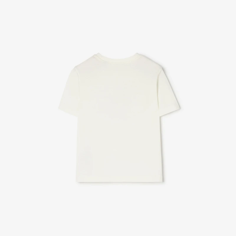 Knight Stamp Cotton T-shirt in Chalk white | Burberry® Official