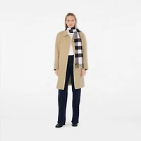 Check Cashmere Scarf in Pale candy pink | Burberry® Official