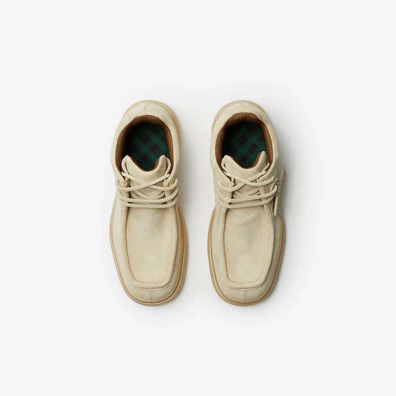 Suede Creeper Mid Shoes in Clay - Men | Burberry® Official