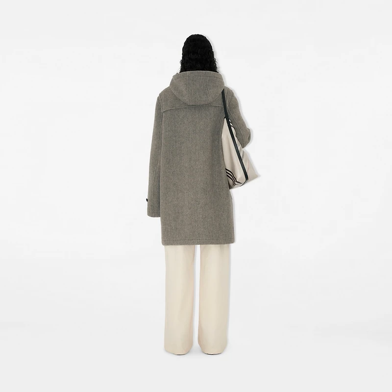 Wool Duffle Coat in Limestone - Women | Burberry® Official