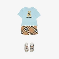 Thomas Bear Cotton T-shirt in Cloud blue | Burberry® Official