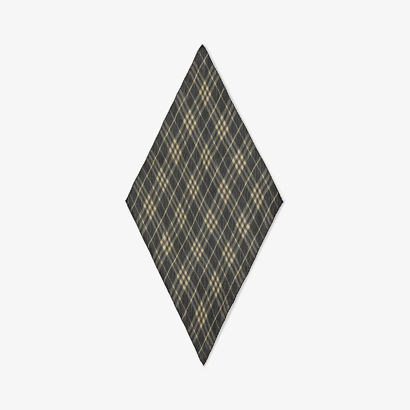 Check Silk Chiffon Scarf in Black/calico beige | Burberry® Official