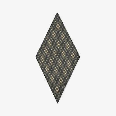 Check Silk Chiffon Scarf in Black/calico beige | Burberry® Official