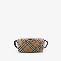 Check Belt Bag in Sand - Men, Nylon | Burberry® Official