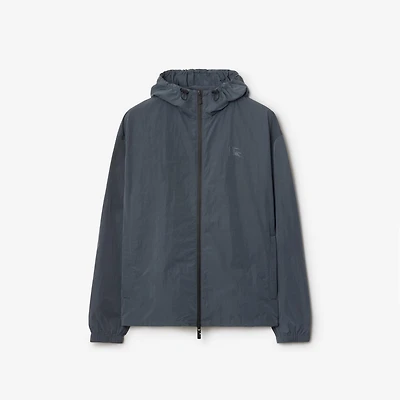 EKD Badge Nylon Hooded Jacket in Magnet - Men | Burberry® Official