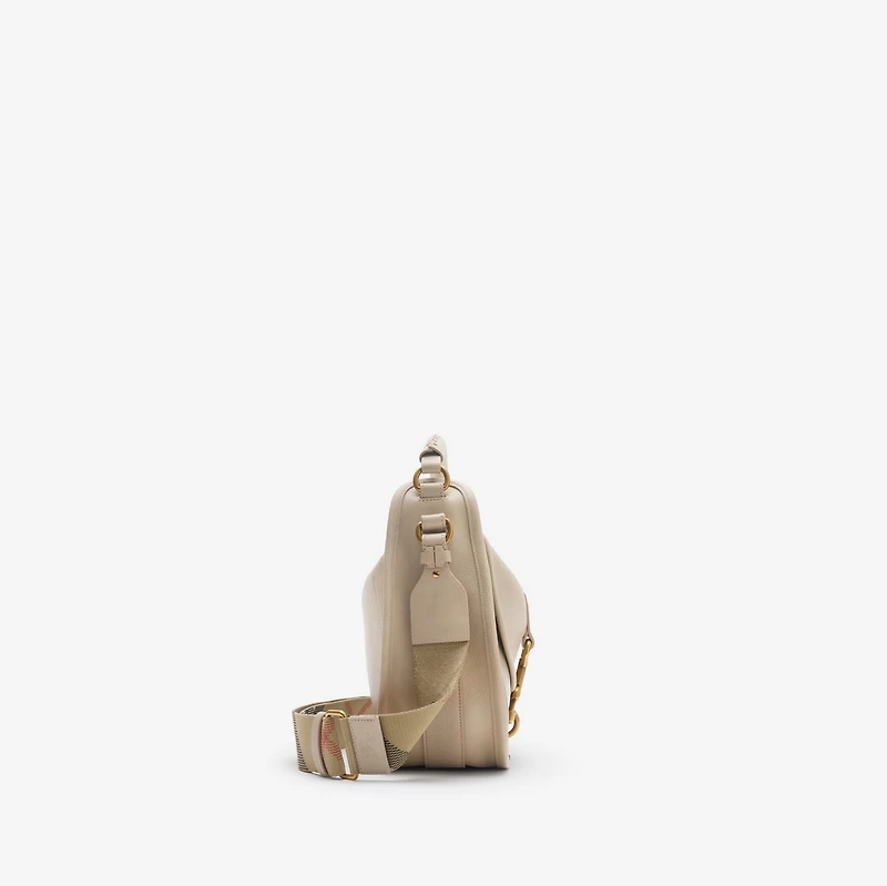 Small B Clip Messenger Bag in Mushroom beige - Women | Burberry® Official