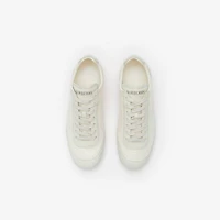 Leather Knight Runner Sneakers​ in Dove beige - Women | Burberry® Official