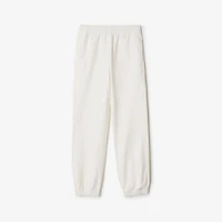 Cross Stitch Knight​ Cotton Jogging Pants in Chalk white - Women | Burberry® Official
