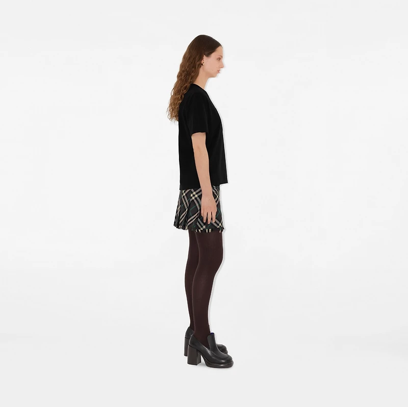 Knight Cotton T-shirt in Black - Women | Burberry® Official
