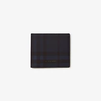 City Check Bifold Wallet in Navy - Men, Technical, Cotton | Burberry® Official