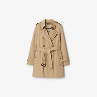 Short Kensington Heritage Trench Coat in Honey - Women, Cotton Gabardine | Burberry® Official