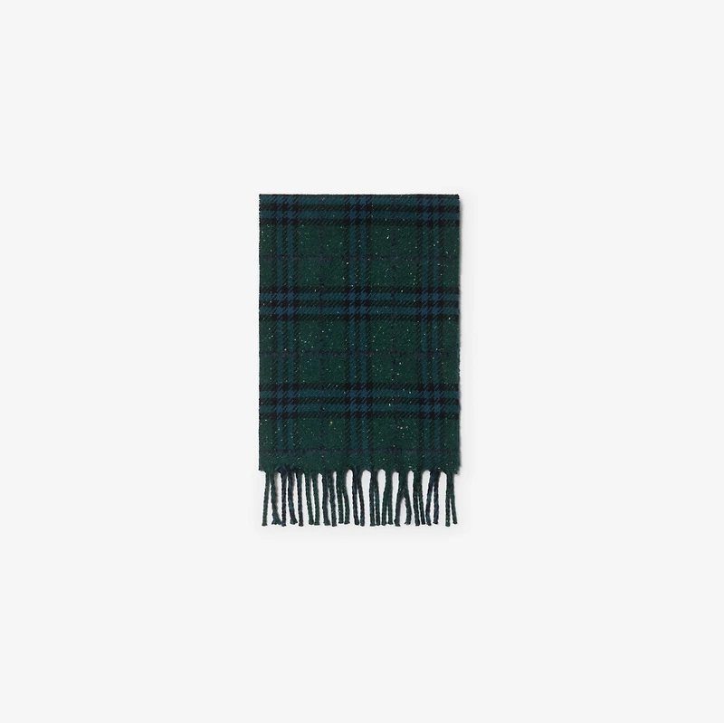 Check Cashmere Blend Scarf in Dark green | Burberry® Official