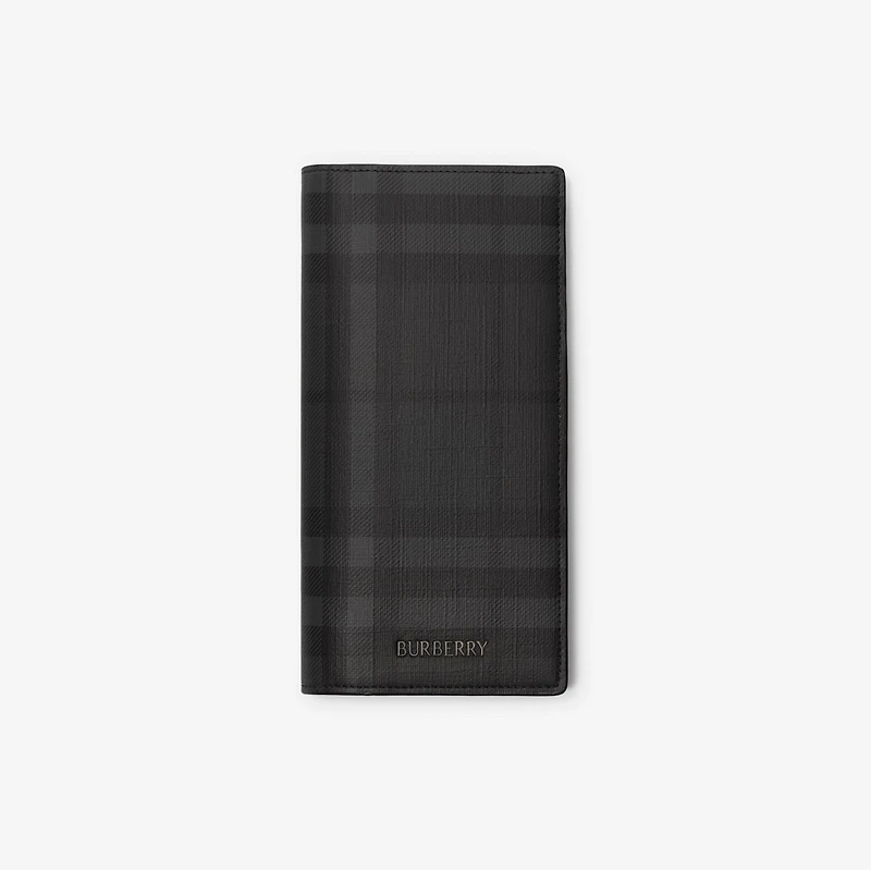 City Check Continental Wallet in Iron grey - Men, Cotton, Technical | Burberry® Official