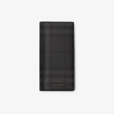 City Check Continental Wallet in Iron grey - Men, Cotton, Technical | Burberry® Official