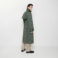 Long Baroque Viscose Blend Trench Coat in Vine green - Men | Burberry® Official