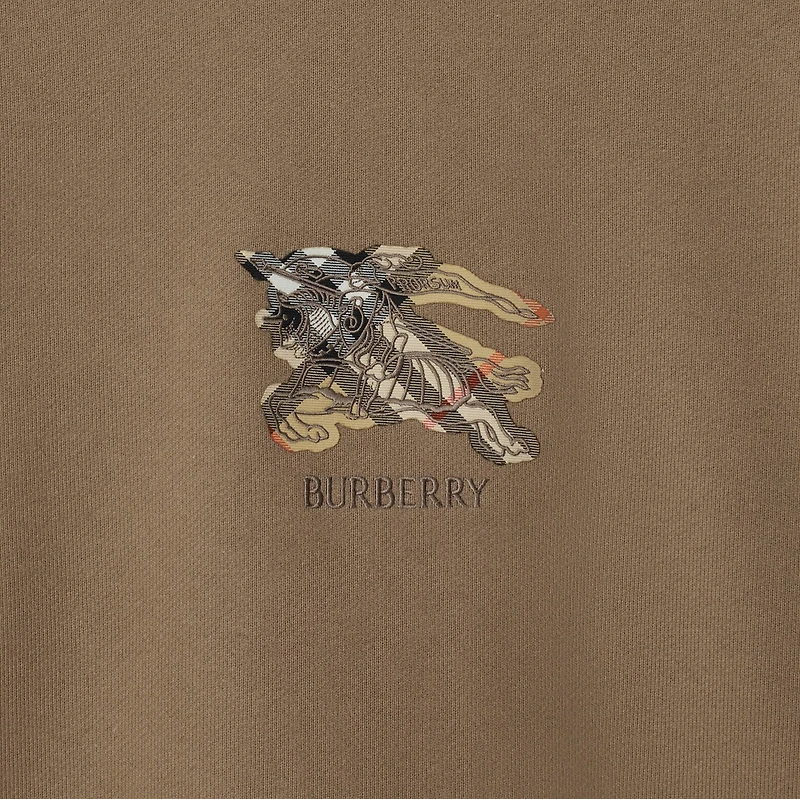 EKD Check Cotton Sweatshirt in Clay brown - Men | Burberry® Official