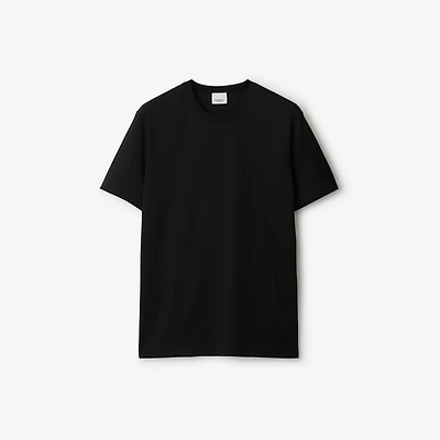 Cotton T-shirt in Black - Men | Burberry® Official
