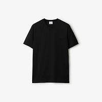 Cotton T-shirt in Black - Men | Burberry® Official