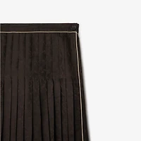 Sunflower Pleated Silk Skirt in Hawk brown - Women | Burberry® Official
