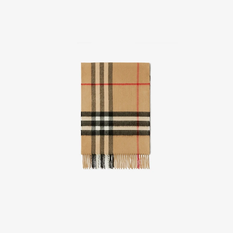 Check Cashmere Scarf in Archive beige | Burberry® Official