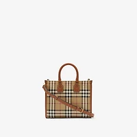 Mini Freya Tote in Archive beige/briar brown - Women | Burberry® Official