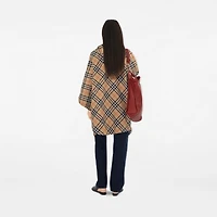 Packaway Check Twill Cape in Sand | Burberry® Official