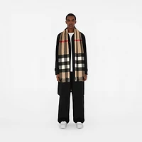 Check Cashmere Scarf in Archive beige | Burberry® Official