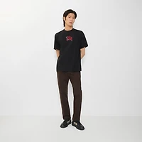EKD Check Cotton T-shirt in Black - Men | Burberry® Official