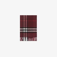 Check Cashmere Scarf in Oxblood | Burberry® Official