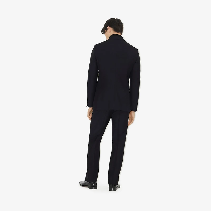 Wool Mohair Tailored Jacket in Navy - Men | Burberry® Official