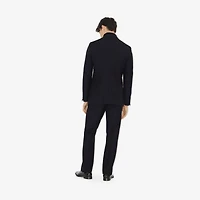 Wool Mohair Tailored Jacket in Navy - Men | Burberry® Official