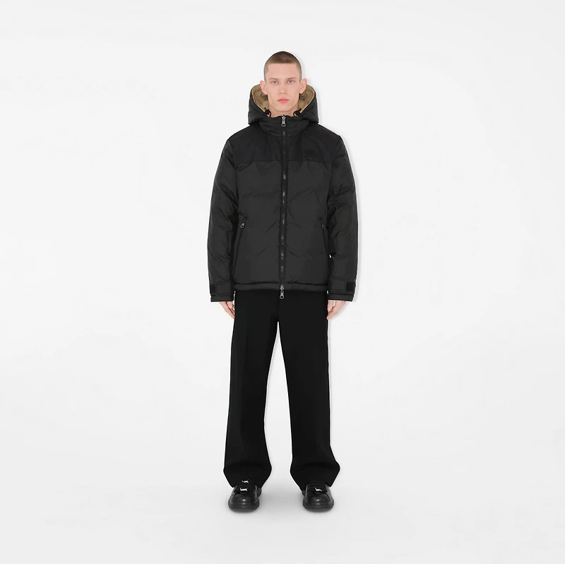 Reversible Check Puffer Jacket in Archive beige - Men | Burberry® Official