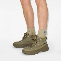 Nubuck Scoot Hike Boots​ in Swamp - Men | Burberry® Official