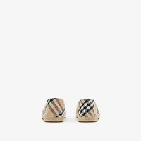 Check Mews Espadrilles​ in Sand - Men, Linen | Burberry® Official