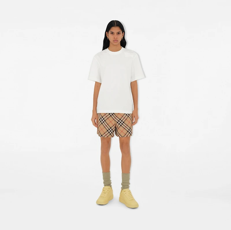 Check Shorts in Sand - Women