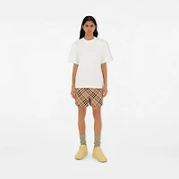 Check Shorts in Sand - Women