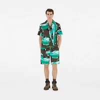 Relaxed Fit Car Cotton Poplin Shirt in Shale green - Men | Burberry® Official