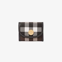 Small Check Folding Wallet in Dark birch brown - Women | Burberry® Official