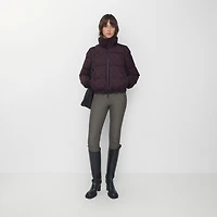 Check Ambleside Puffer Jacket in Wine red - Women | Burberry® Official