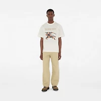 Cross Stitch EKD​ Cotton T-shirt in Chalk white - Men | Burberry® Official