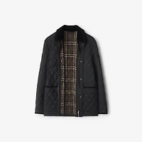 Quilted Wool Barn Jacket in Charcoal grey - Men | Burberry® Official