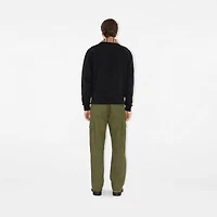 Check Collar Cotton Half-zip Sweatshirt in Black - Men | Burberry® Official