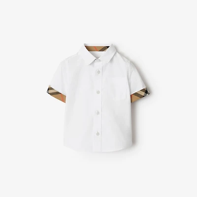 Cotton Poplin Shirt in White | Burberry® Official