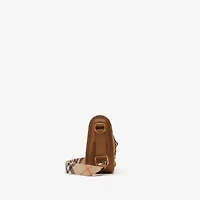Mini B Clip Messenger Bag in Hazel brown - Women, Leather | Burberry® Official